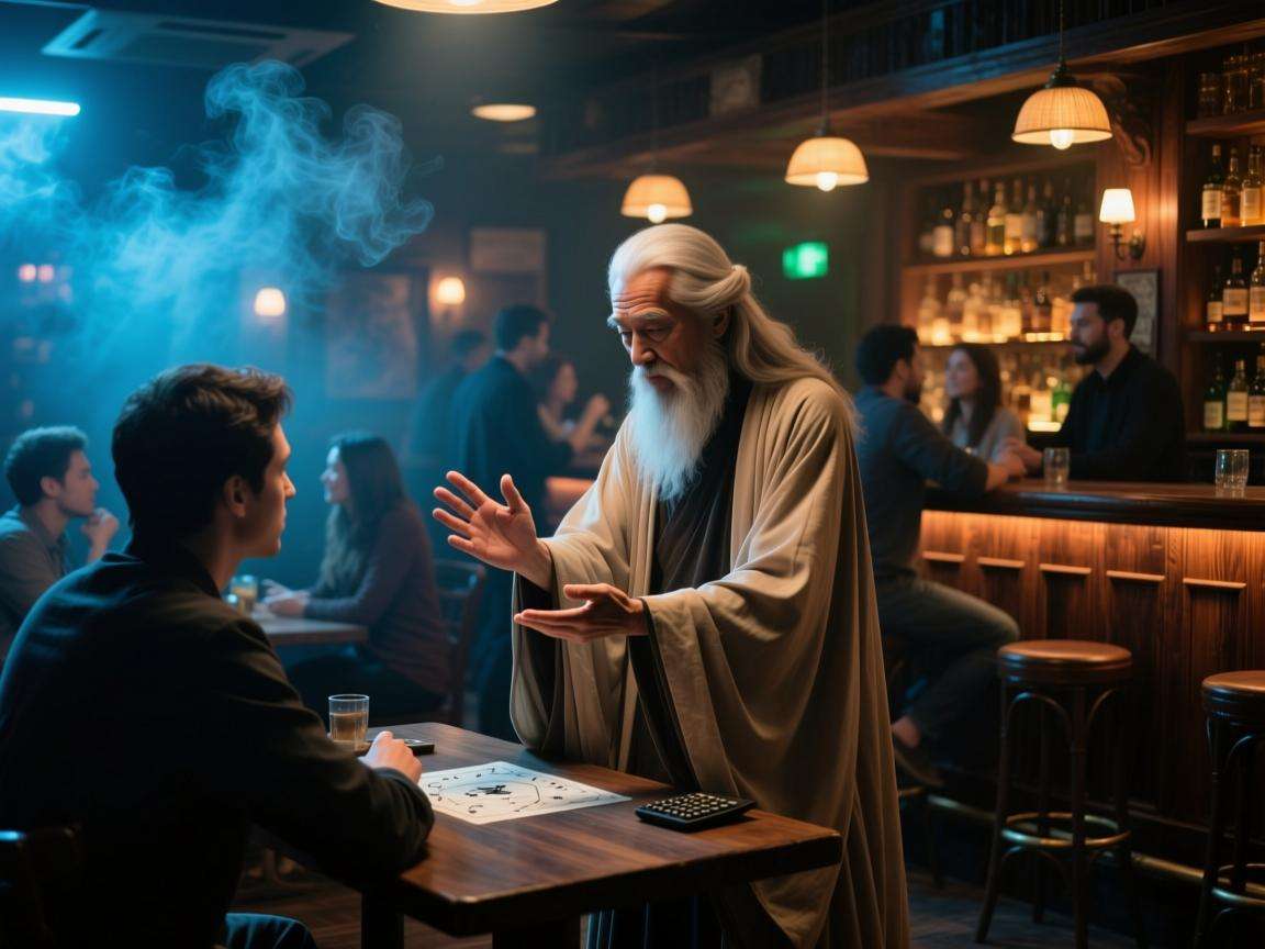 酒吧怎么有人在算命
